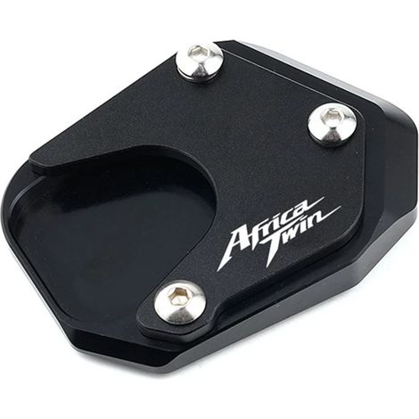 (Noir) Extension de béquille compatible avec Honda XRV 750 RD 07 Africa Twin 750 - Accessoires moto - Plaque d'extension de béquille latérale CNC maxpower (1/4)