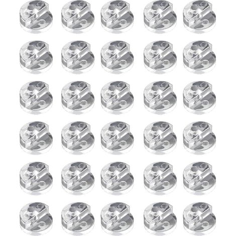 30 clips de fixation pour verre, clips pour meubles en verre, pinces en plastique pour panneaux de verre, pinces pour cadres de 3 à 4 mm d'épaisseur (1/5)