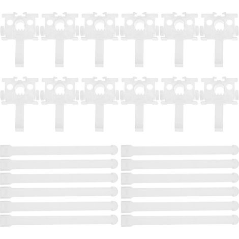 12 juegos de clips de reparación, lamas, soportes y kits de repuesto para persianas venecianas verticales. (1/4)