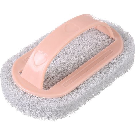 Brosse à récurer éponge pour cuisine, baignoire et piscine, avec manche, pratique, brosse de bain manuel (1/5)