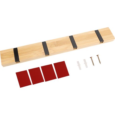 Crochets muraux pliables pour manteaux et chapeaux, support de porte décoratif pour chambre, 4 crochets (1/5)