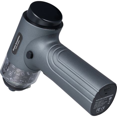 Kit de tournevis électrique 32 en 1 sans fil, 7 vitesses réglables, avec éclairage LED, inverseur de marche avant et arrière, écran tactile numérique, gris foncé (1/3)