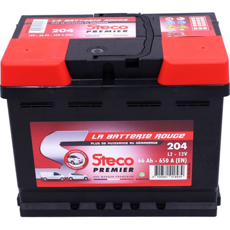 Batterie 12V 66Ah 650A 242x175x190 mm steco premier stecopower - 204