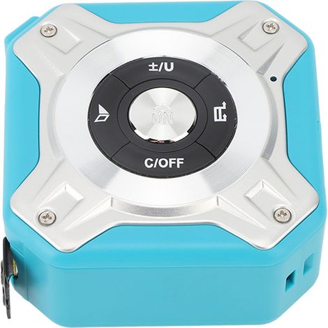Ruban laser 3 en 1, 40 mètres, crochet magnétique, mesure précise, bleu argenté (1/5)