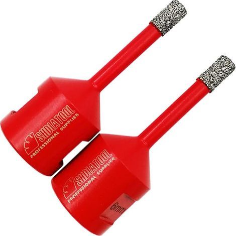 Zolginah – 6-mm-Diamantbohrer – Set mit 2 M14-Kernbohrern für Trockenbohrungen in Porzellan, Fliesen, Granit und Marmor – VB Technology (1/5)