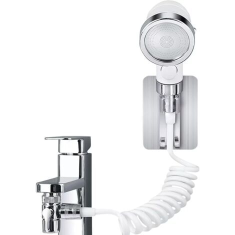 Douchette pour Lavabo Ensemble Pommeau, Douche à Main Dans la Salle de Bain avec Tuyau Télescopique de 1,5m, Extensions de robinets pour Pet Douche se Laver Les Cheveux ou Nettoyer L'évier (1/5)