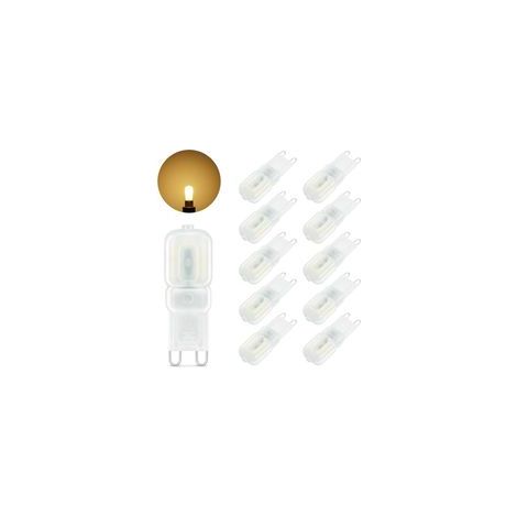 Ampoule LED G9, 3W Equivalent 30W Halogène Lampe, Blanc Chaud 3000K, 500LM, G9 LED Sans Scintillement, Angle du faisceau 360° pour Chambre Salon Cuisine, lot de 10 (1/5)