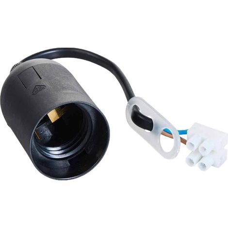 Baufassung E27 230V schwarz, mit Lüsterklemme