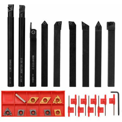 Ensemble d'outils de tournage 9 pièces – Métal haute dureté – Pour usinage de précision – Compatible CNC et fraiseuses (1/5)