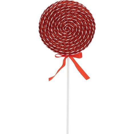 Lecca-lecca in polistirolo d.19cmxh.50cm rosso - Atmosphera créateur d'intérieur