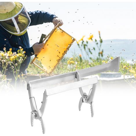 Edelstahl-Bienenrahmenklemme mit Schaber, Bienenstockausrüstung, Imkerwerkzeugzubehör (1/5)
