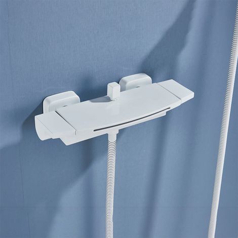 Mitigeur de bain mural blanc, Biggo (1/5)