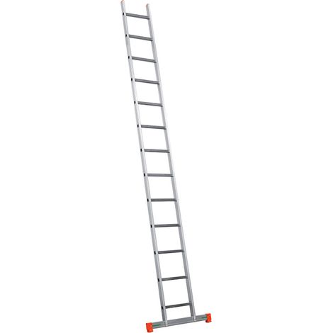 FACAL scala semplice in alluminio 13 pioli Alta. lavoro 5,0 m Genia Stab. -GS400/B
