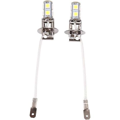 Ampoules LED blanches 9 SMD H3 5050 (9 SMD) pour feux antibrouillard de voiture, 12 V CC, 6500 K.