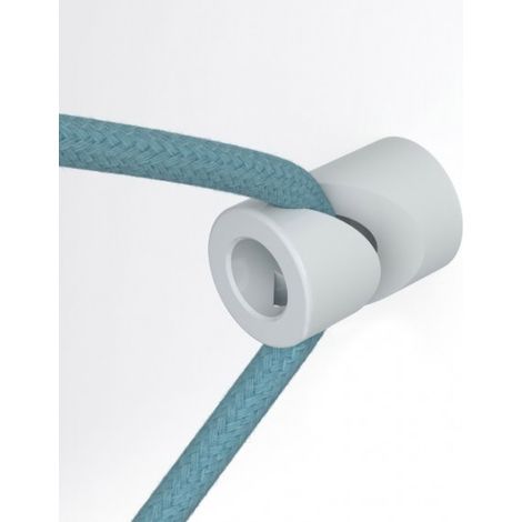 Crochet de Décentralisation en Plastique Blanc pour Câble Électrique en Textile - Accessoire pour Luminaires (1/3)