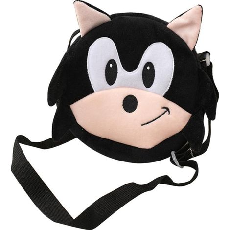 Sac à épaule en peluche personnage animé mignon, porte-monnaie jouet avec bandoulière réglable, cadeau pour enfants anniversaire Noël Halloween Noir (1/5)