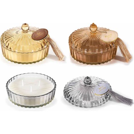 Set 3 Candele Profumate 3 Fiamme in Vetro per Regalo (1/4)