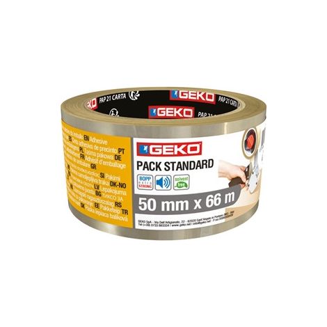 Ruban Adhésif D'emballage Transparent Standard 50mmx66m  - Geko