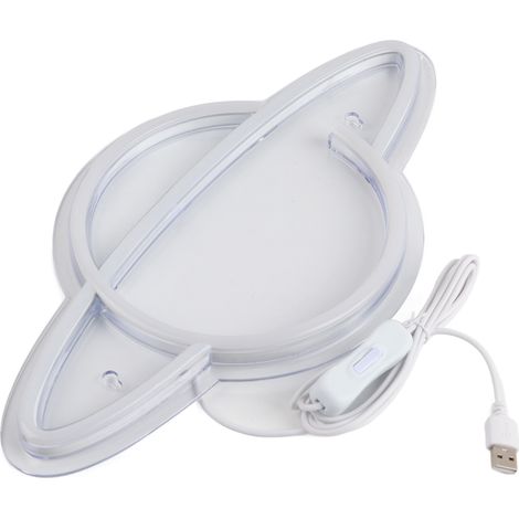 Lumière néon USB en forme de planète, décoration LED murale pour anniversaire et mariage (1/5)