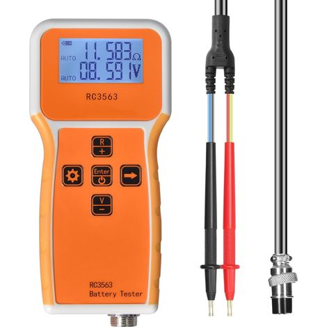 Batterie-Innenwiderstandsmessgerät, Spannungs-Innenwiderstandsmessgerät 1µΩ200Ω/0±100VDC, Batterietester für Blei-Säure-, Lithium-Ionen- und Lithium-Eisenphosphat-Batterien, DIY