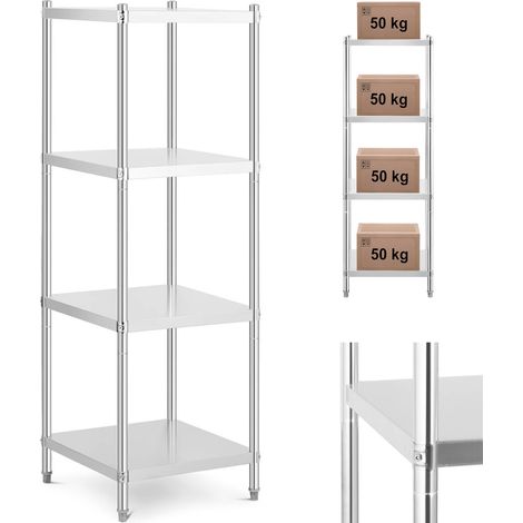 Scaffale portaoggetti in metallo per ristorazione fino a 200 kg 60 x 60 x 180 cm (1/5)