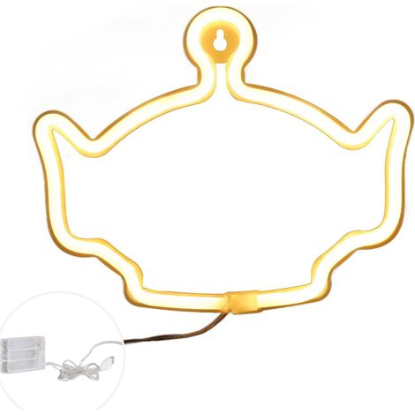 LED Néon ABS PVC Lumière Chaude 200lm Étanche Alimenté Par Batterie USB Rechargeable Veilleuse pour Chevet (1/5)