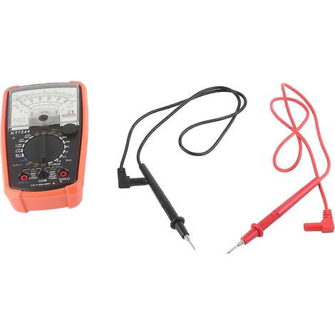 KT7244 Zeigermultimeter, hochpräzises Spannungs- und Strommessgerät mit stoßfestem Schutzgehäuse