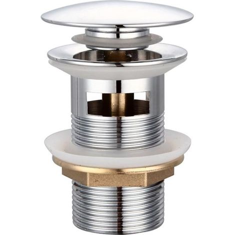 Basin waste with overflow, Universal Pop-up Basin Waste, Click-Clack Drain Plug, Basin Drain System