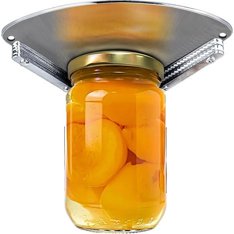 Ouvre-bocal sous armoire en acier inoxydable amélioré pour personnes âgées, ouvre-bocal sous armoire pour mains faibles, outil d'ouverture de couvercle de bocal et de bouchon de bouteille, ouvre-boîte (1/5)