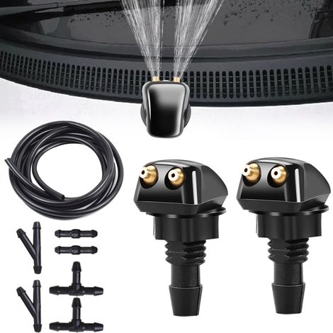 9-teiliger Universal-Scheibenwaschwasserschlauch, Auto-Scheibenwaschschlauch-Set, 3 m Auto-Scheibenwaschschlauch mit 6 Universal-Scheibenwaschschlauch-Anschlüssen, Scheibenwischerschlauch-Set