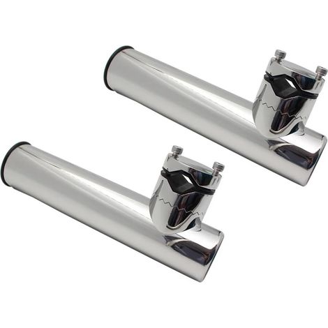 2 pièces 316 Support en Acier Inoxydable Pince sur Canne à pêche mer Support de Canne à pêche Bateau Yacht réglable Support de Canne à Poisson Accessoires Har(19-25mm) (1/5)