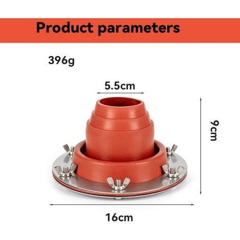 Joint de tuyau de cheminée en silicone 5.5 cm – Résistant aux UV et intempéries – Installation rapide pour poêles à bois en tente