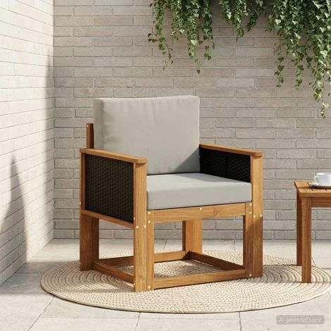 Teenpull – Outdoor Mittelsofa Massivholz Akazie Natur (1/5)