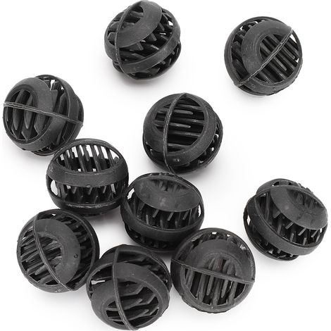 Bolas filtrantes bioquímicas negras de plástico para acuarios de agua dulce y salada – 30 unidades, Ø 3,2 cm (1/5)