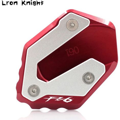 (FZ6 Rouge) Compatible avec Yamaha FZ6 FAZER FZ6R FZ6-S2 2004-2009 2008. Béquille latérale CNC, extension et support. Maxpower (1/4)