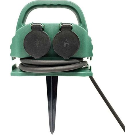 Rallonge IP44 - prise Schuko quatre trous - 1,5 m - enrouleur de câble électrique 16 A (1/4)