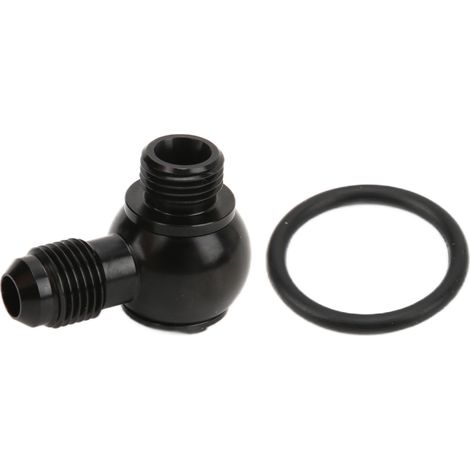 Adaptateur Banjo AN-6 vers ORB-6 9/16 UNF, boulon aluminium noir, faible hauteur, précision, accessoire auto (1/5)