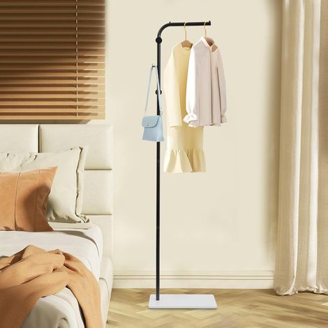 Metal Coat Rack with Slate Top - 170 cm Standing Coat Rack with 3 Hooks and Shelf, for Hallway, Living Room, Bedroom - Robust Design, Space Saving (1/5)