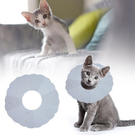 Weiches Katzenhalsband aus Papier, verstellbarer Beißschutz für Hunde (Krallenmuster, Größe S) (1/5)