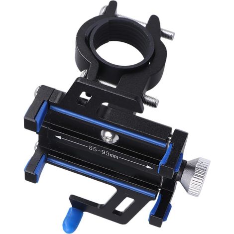 Support Téléphone Moto Alliage Aluminium Base Stable Antichoc Compatible Voiture et Moto Support Bureau Polyvalent Bleu (1/5)