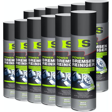 Spraytive 12x 500ml Power Bremsenreiniger Spray – Industriereiniger gegen Schmutz, Öl, Fett (1/5)