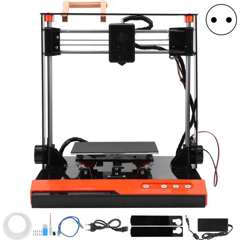 Imprimante 3D portable silencieuse précision élevée DIY petit format pour maison non professionnelle (prise UE 110-240V) kit complet