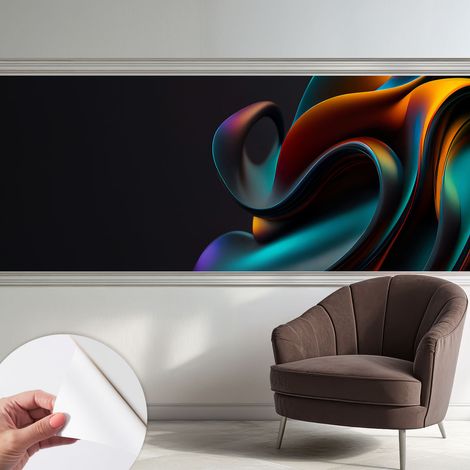 Fotomurale adesivo - parete decorativa - decorazione casa - stile moderno parete - Vortice colorato 250x104 cm (1/5)