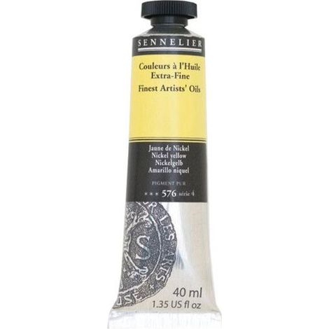 Couleurs à l'huile - Sennelier - Nickel Jaune - 40ml - Pigments naturels - Finition satinée (1/2)
