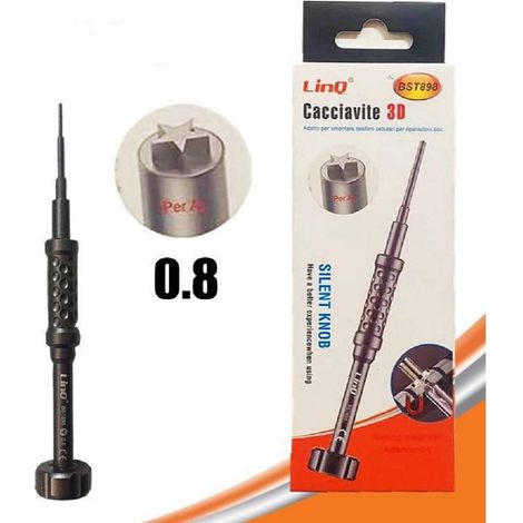 Trade Shop - PROFESSIONELLER 3D-TORX-SCHRAUBENDREHER 0,8 SMARTPHONE-HANDY-REPARATUR BST898-0.8 -