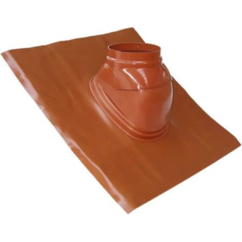 TEN – Solin de toit en plomb – Brun orangé – Pente de toit 25° à 45° – Bavette en plomb pour étanchéité