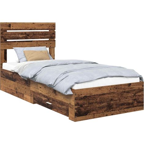 Maison Exclusive - Bettgestell mit Schubladen mit Kopfteil Holzwe