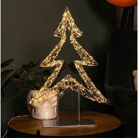 47cm Light up Dewdrop Christmas Tree on Metal Stand with 720 Warm White LEDs (1/5)