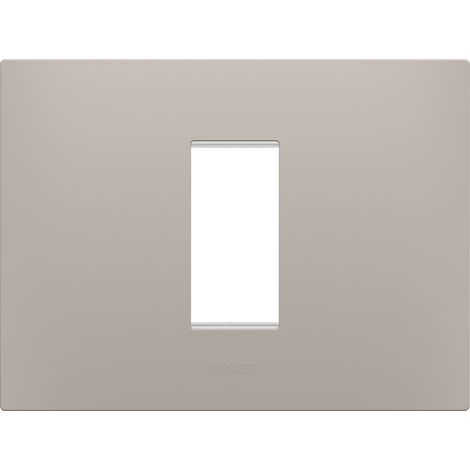 PLAQUE EGO RECTANGULAIRE 1P SABLE FONCÉ GEWISS GW16001DS