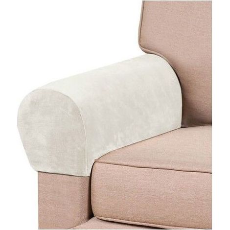 Housses d'accoudoirs extensibles - Velours doux et durable - Dimensions 50-58 cm x 16-20 cm x 22-25 cm - Lot de 2 pièces (1/5)
